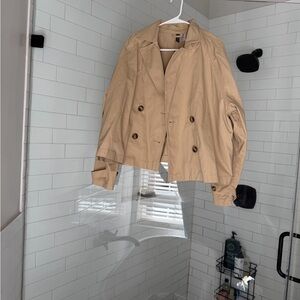 H&M Beige Double-Breasted Trench Coat